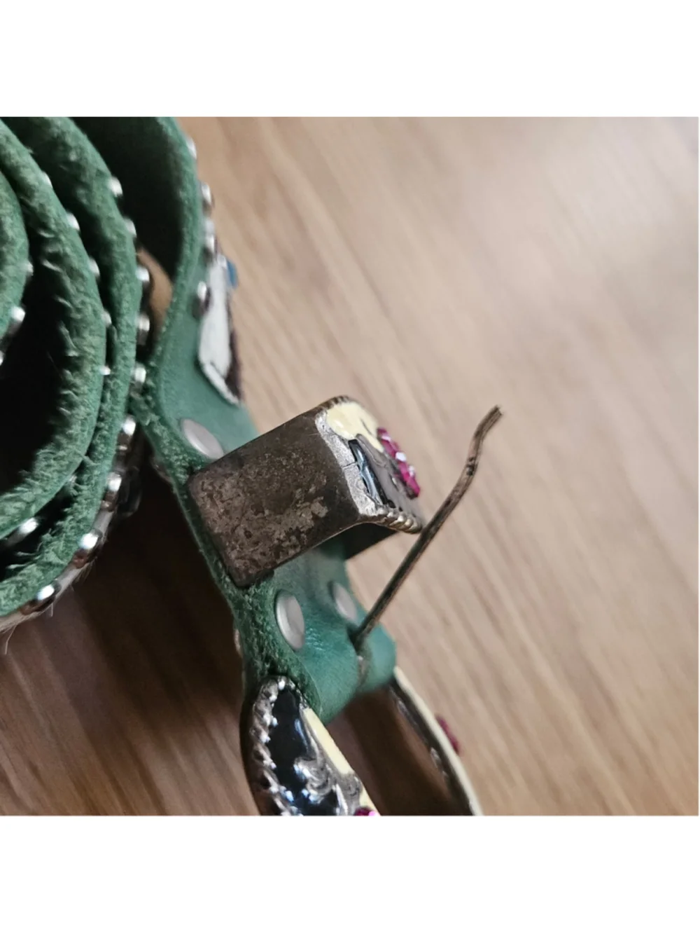 Leatherock Western Calf Hair Studded Floral Rhinestone Cowgirl Belt L36 Cow